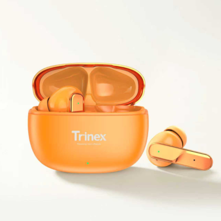Trinex PowerPods Max Bluetooth 5.3 Wireless Gaming Earbuds | AI Real-Time Translation | Low Latency Game Mode