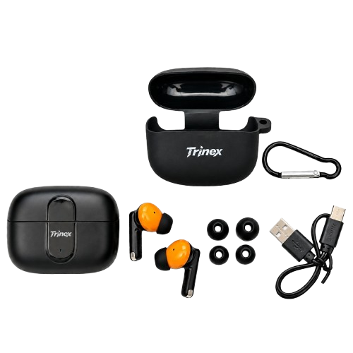 Trinex Earbuds Basic Bluetooth 5.3 Wireless Earbuds TWS | 25H Playtime Handsfree with Mic | ENC Call Clarity | Touch Control - Image 4