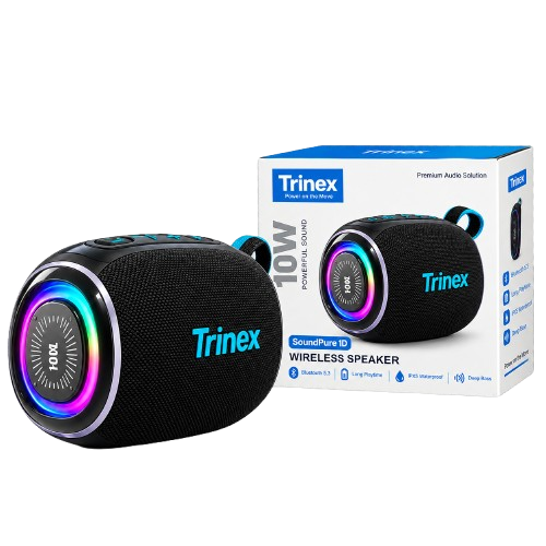 Trinex SoundCore 10 10W Portable Wireless Bluetooth Speaker with RGB Lights & IPX4 Splash Proof