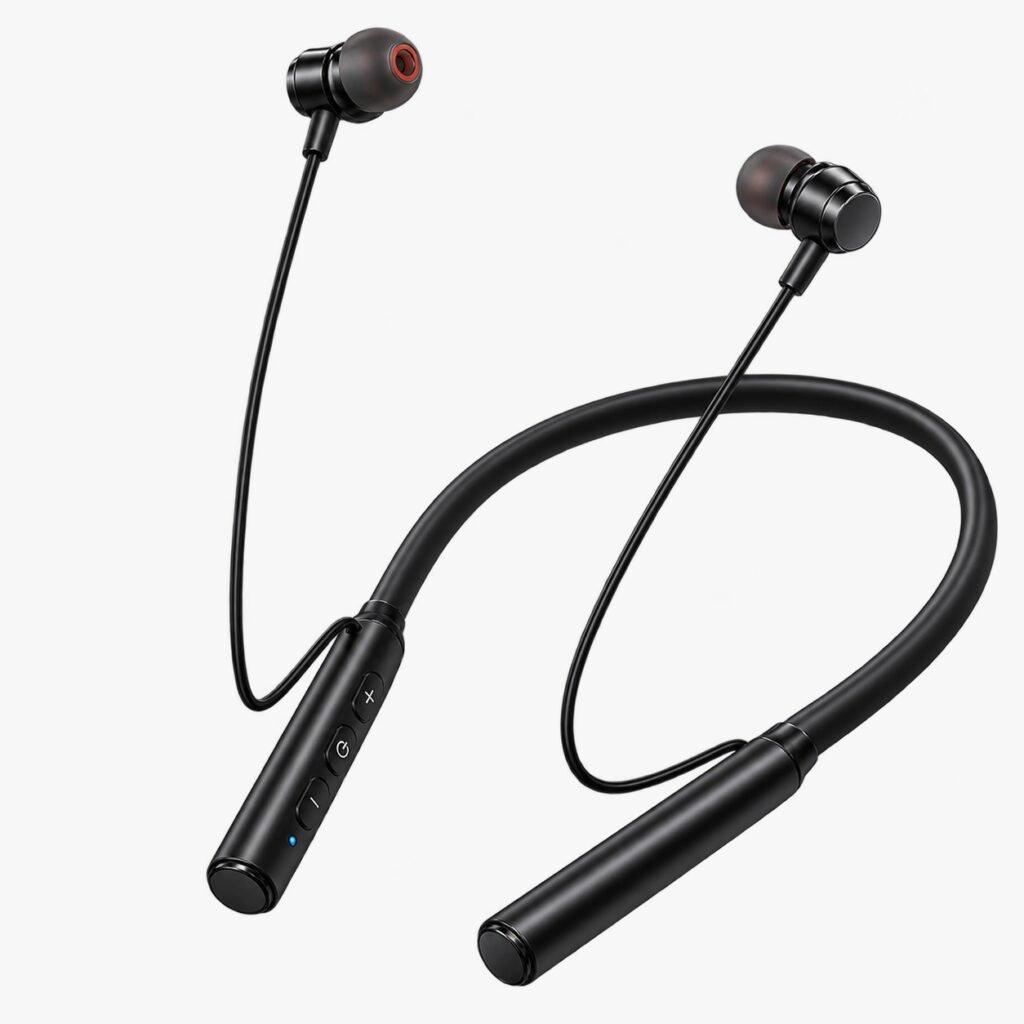 Trinex PowerBand 100 Wireless Neckband Earphones – 100H Battery Life, Detachable Battery, Silicone Mic & 13mm Dynamic Drivers