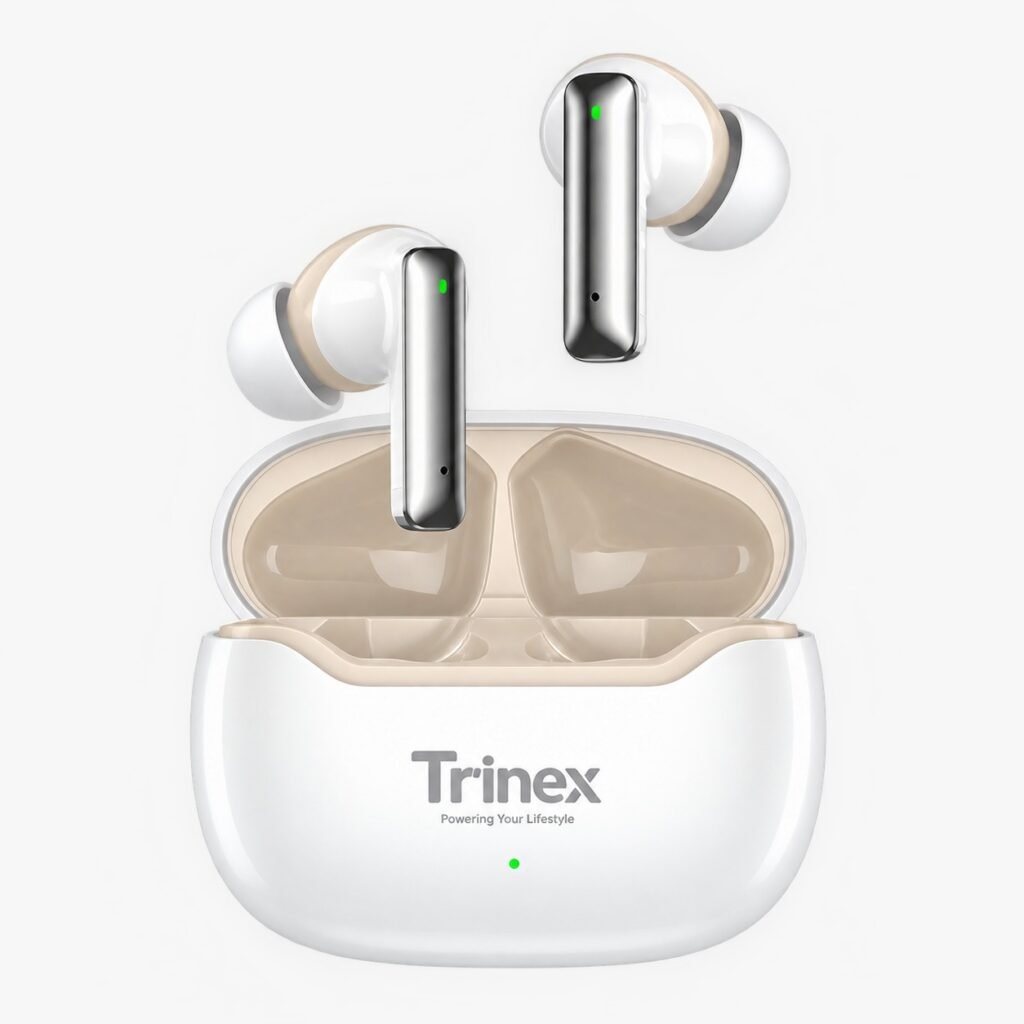 Trinex Earbuds Pro Wireless Earbuds | Bluetooth 5.3 TWS Earbuds | 13mm Drivers | ENC Earbuds for Calling | Voice Changer Modes | Deep Bass Audio | 30H Battery | Fast Charging | Android & iOS