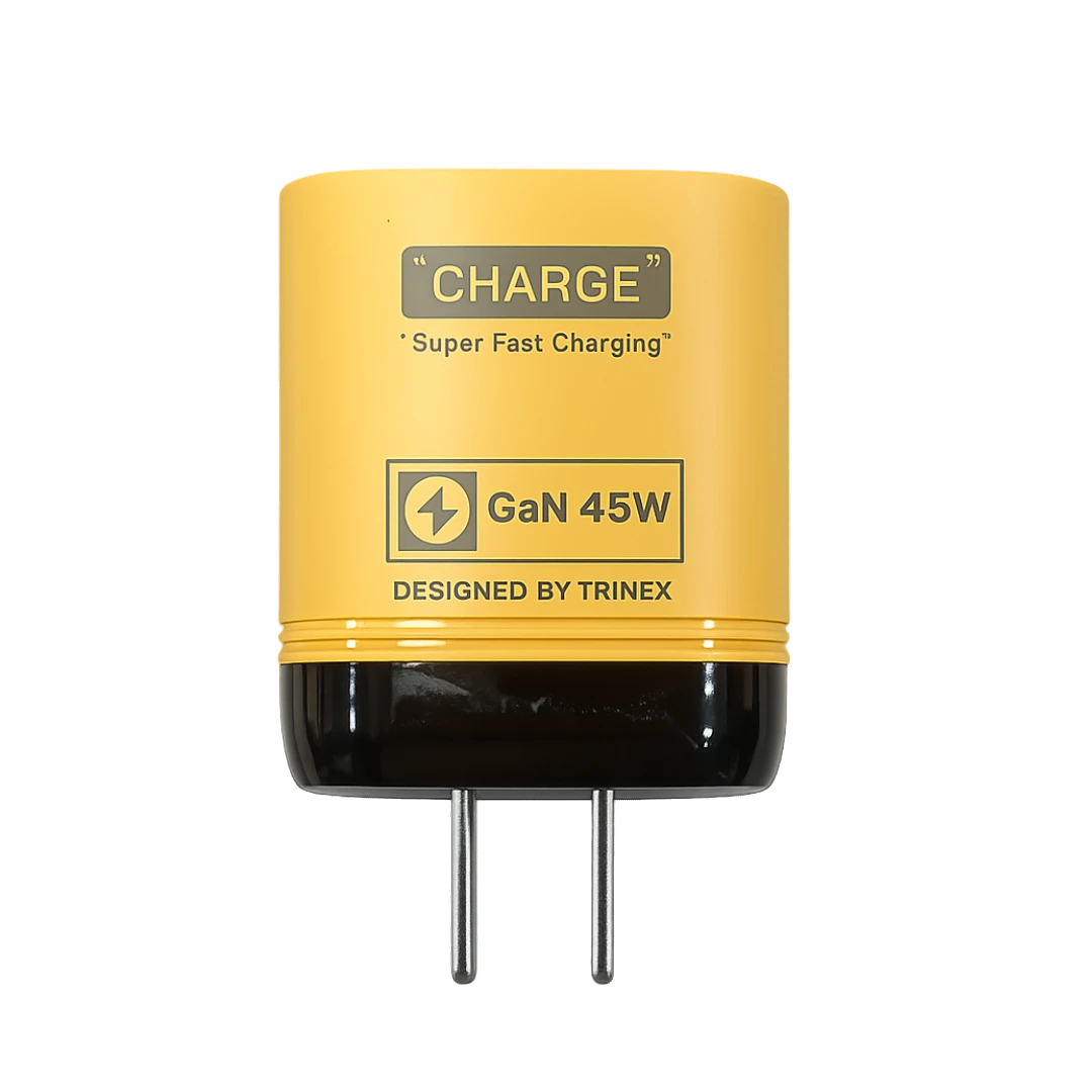Trinex 45W Super Fast Charger | Dual Port USB-C + USB-A | USB-A to USB-C Cable Included | PD & QC Fast Charging | Samsung, iOS, Xiaomi, Oppo, Realme & OnePlus Compatible - Image 2
