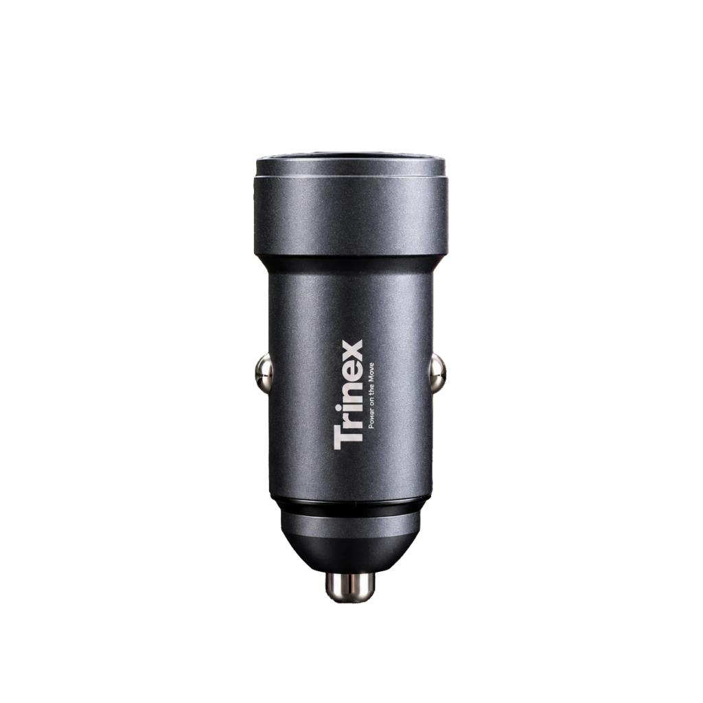 Trinex Drive 45C 48W Dual-Port Fast Car Charger with Charging Cable | 30W + 18W Output